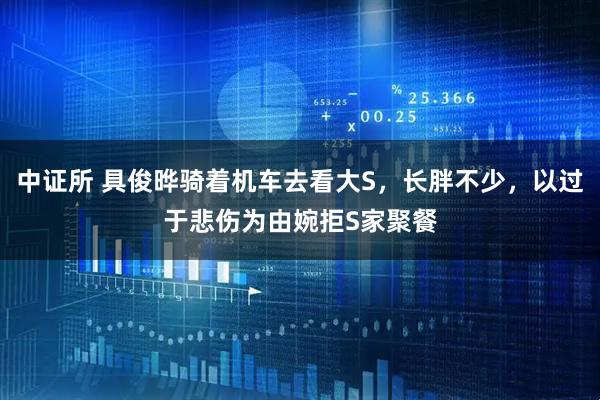 中证所 具俊晔骑着机车去看大S，长胖不少，以过于悲伤为由婉拒S家聚餐